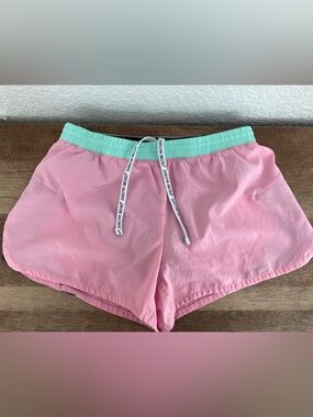 Jadelynn Brooke Pink Athletic Shorts with Mint Waistband
